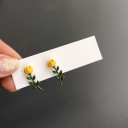 Pendientes colgantes de flores para mujer G1282 5