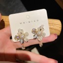 Pendientes colgantes de flores para mujer G1289 4