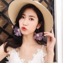 Pendientes colgantes de flores para mujer G1393 2