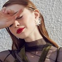 Pendientes colgantes de flores para mujer G1491 5