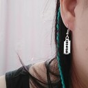 Pendientes colgantes de hoja de afeitar para mujer 3