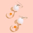 Pendientes colgantes de huevo para mujer 4