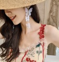 Pendientes colgantes de mariposa para mujer G910 2
