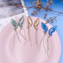 Pendientes colgantes de mariposa para mujer 2