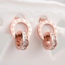 Pendientes colgantes de mujer círculos unidos H723 5