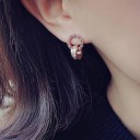Pendientes colgantes de mujer círculos unidos H723 2