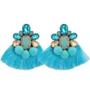 Pendientes colgantes de mujer con borla G1411 2
