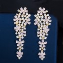 Pendientes colgantes de mujer con circonitas G1081 4