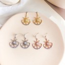 Pendientes colgantes de mujer con circonitas G1182 2