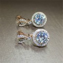 Pendientes colgantes de mujer con circonitas G402 3