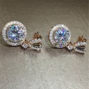 Pendientes colgantes de mujer con circonitas G402 4