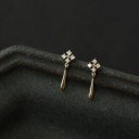 Pendientes colgantes de mujer con circonitas G441 4