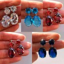 Pendientes colgantes de mujer con circonitas G496 1
