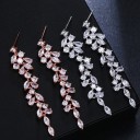 Pendientes colgantes de mujer con circonitas G501 2