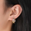 Pendientes colgantes de mujer con circonitas G682 2