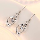 Pendientes colgantes de mujer con circonitas 3