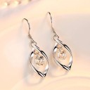 Pendientes colgantes de mujer con circonitas 4
