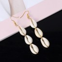 Pendientes colgantes de mujer con conchas 1