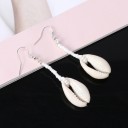 Pendientes colgantes de mujer con conchas 2