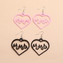 Pendientes colgantes de mujer con corazón y fuego, 2 pares 4