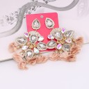 Pendientes colgantes de mujer con cristal G1239 38