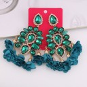 Pendientes colgantes de mujer con cristal G1239 12