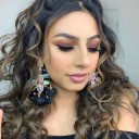 Pendientes colgantes de mujer con cristal G1239 1