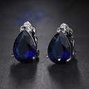 Pendientes colgantes de mujer con cristal G1435 15