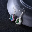 Pendientes colgantes de mujer con cristal. 3