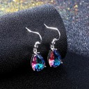 Pendientes colgantes de mujer con cristal. 4