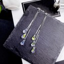 Pendientes colgantes de mujer con cristales G1365 2