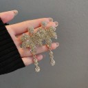 Pendientes colgantes de mujer con cristales G1430 5