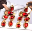 Pendientes colgantes de mujer con cristales G808 3