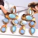 Pendientes colgantes de mujer con cristales G808 6