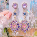 Pendientes colgantes de mujer con cristales G840 2
