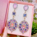 Pendientes colgantes de mujer con cristales G840 3