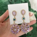 Pendientes colgantes de mujer con cristales G840 4