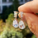 Pendientes colgantes de mujer con cristales G853 4