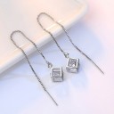Pendientes colgantes de mujer con cubo C1104 2