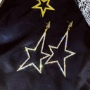 Pendientes colgantes de mujer con estrella 2