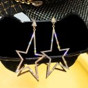 Pendientes colgantes de mujer con estrella 3
