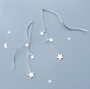 Pendientes colgantes de mujer con estrellas 1