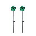 Pendientes colgantes de mujer con flor. 5