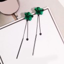 Pendientes colgantes de mujer con flor. 2