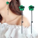 Pendientes colgantes de mujer con flor. 3