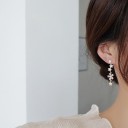 Pendientes colgantes de mujer con flores G1494 2