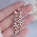Pendientes colgantes de mujer con flores G1494 6