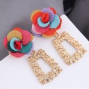 Pendientes colgantes de mujer con flores 8