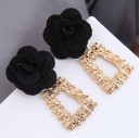 Pendientes colgantes de mujer con flores 2