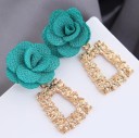 Pendientes colgantes de mujer con flores 7
